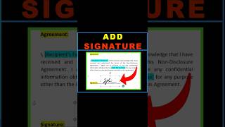 How to Add Signature in Word [upl. by Ecinaej]