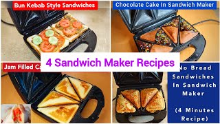 4 Quick amp Easy Sandwich Maker Recipes [upl. by Ennoirb322]