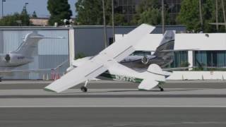 Santa Monica Airport cessna crosswind groundloop [upl. by Volny]