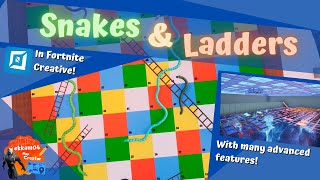 Snakes amp Ladders in Fortnite Creative with many advanced features [upl. by Haelhsa]