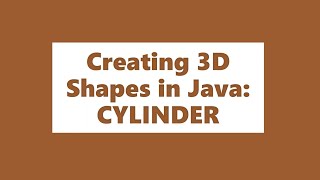 3D Shapes in Java [upl. by Nancey]