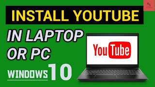 How to download youtube app for pc windows and laptops for free [upl. by Adnolohs]