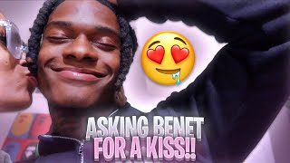 ASKING BENET FOR A KISS TO GET HER REACTION😅SHE REALLY KISSED ME😱 [upl. by Juliano]