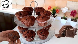 Muffin al cioccolato ricetta facile senza burro ricette dolce arabe muffinciccolato [upl. by Nylanej]