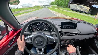 2024 Mazda MX5 Miata RF Club ND3  POV Track Drive Road America [upl. by Yasibit435]