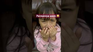 Raisya salah makan permen funny shortvideo lucu trending [upl. by Oliver]