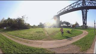 Eisenbahnbrücke NordOstseeKanal Rendsburg 2017 Schwebefähre [upl. by Ursulina]