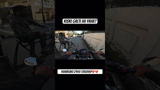 Kawasaki z900 live crash💔  Kiski galti hai ⁉️  Bike Accident shorts youtubeshorts [upl. by Lemej51]