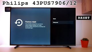 Philips 43PUS790612 Android TV 4K with ambilight • Factory reset [upl. by Mariele175]