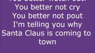 Michael Bublé  You better watch out you better not cry Santa Claus Is coming to town Lyrics [upl. by Eellah]