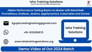 JMeter PT Basics to Master with BeanShell Demo on 8th Oct WhatsApp us on 919133190573 to enroll [upl. by Enenaej]