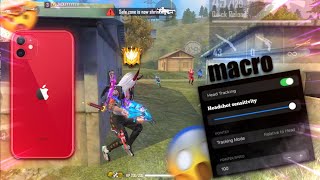 Iphone free fire macro setting 2023 🗓 Advance settings headshot😱  free fire max [upl. by Negam756]