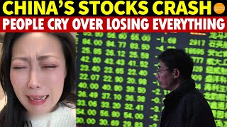 China’s Stocks Crash 2 Billion Foreign Capital Flee People Cry Over Losing Everything [upl. by Ahsemrac364]