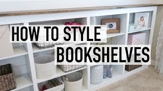 HOW TO STYLE YOUR BOOKSHELVES  VINTAGE amp RUSTIC CHIC  DECOR IDEAS [upl. by Latea868]