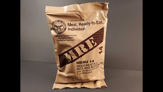 2023 US MRE Mexican Style Rice and Bean Bowl Review Meal Ready to Eat Vegetarian Ration Tasting Test [upl. by Nytsirc]