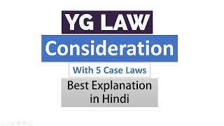 Watch for Conceptual Clarity  Consideration  Law of Contracts  In Hindi [upl. by Assina]