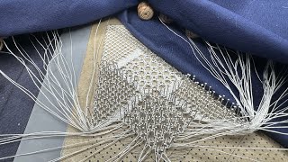 Twitch stream  191024  part 2  Bobbin lace live making a torchon lace net curtain [upl. by Medor]