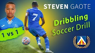 Dribbling Soccer Drill  Highlights moment Steven Gaote 15 years old plays for U17 [upl. by Moses]