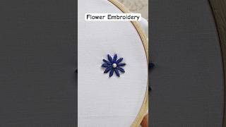 Flower Embroidery diy embroidery embroiderydesign embroiderytutorial embroiderystitches [upl. by Grady]