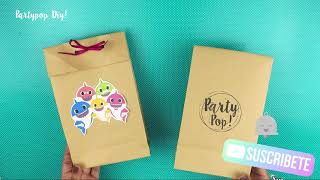 Como hacer bolsas de papel KRAFT  paso a paso Partypop DIY🎉 [upl. by Veron]