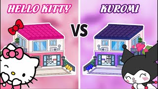 Aesthetic Neat Street Apartment 😍 KUROMI vs HELLO KITTY ♥️ Toca Boca House Ideas  Toca Life World [upl. by Mirielle]