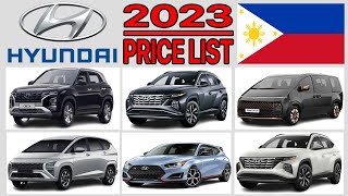 Hyundai Car Price List In The Philippines 2023 [upl. by Ahsiuqel]