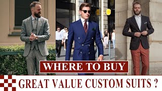 Where to buy great value custom suits [upl. by Kester]