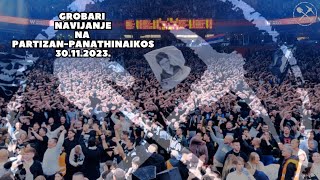 Grobari navijanje na Partizan  Panatinaikos 30112023  4K  euroleague [upl. by Aslehc]