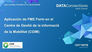 Aplicación de FME Form en el Centre de Gestió de la informació de la Mobilitat CGIM [upl. by Alayne]