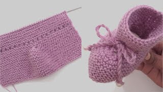 Very Easy Knitting Baby Socks  Woolen Shoes  Woolen Socks For Baby [upl. by Llamaj]