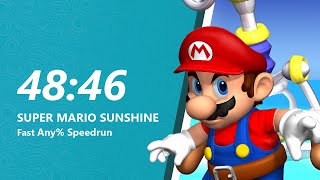 Super Mario Sunshine Fast Any Speedrun in 4846 [upl. by Erdne]