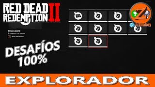 Red Dead Redemption 2 Todos los de Desafíos de Explorador Mapas Cazatesoros  Guía de Explorador [upl. by Bazar]