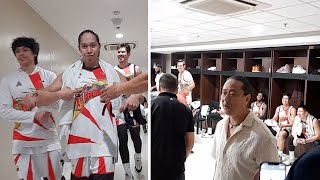 SMB dugout celebration after sweeping Ginebra in 2024 PBA Commissioners Cup semis [upl. by Juxon]