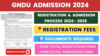 GNDU Admission 2024  Registration Fees  Documents Required  How to fill Registration Form 2024 [upl. by Cyrilla32]