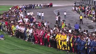 Dan Wheldon Fatal Crash Death Announcement and Salute  Live HD [upl. by Ahselat685]