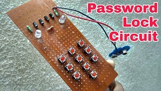 Password lock Circuit using 4017 ic  simple combination lock circuit  Free Circuit Lab [upl. by Gnoh329]