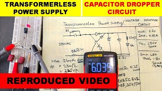 680 Transformerless Power Supply Circuit Capacitor Dropper Circuit [upl. by Va252]