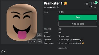 How To Get The Prankster Face For 65 Robux [upl. by Nac688]