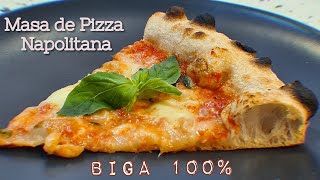 Masa de Pizza Napolitana con Biga 100 hecha a mano [upl. by Ikkir804]