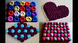 4 Creative Doormat ideas from old clothes  Door mat DIY  Make door mat at home [upl. by Lepper]