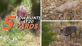 5 Bowhunting Whitetail Deer Hunts at 20 Yards  Monster Buck Moments Presented by Sportsmans Guide [upl. by Gnap]