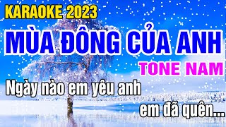 Mùa Đông Của Anh Karaoke Tone Nam Nhạc Sống gia huy beat [upl. by Mayfield714]