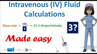 IV fluid calculations  Intravenous fluid calculations  IV Drip rate Calculations  Dropsminute [upl. by Einobe]