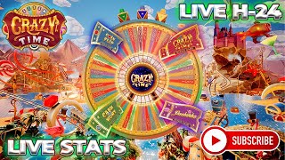 CRAZY TIME LIVE 🎡⭕ Evolution Gaming  ONLINE CASINO LIVE STREAM 🎲 [upl. by Darby630]