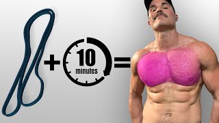 10Minute Chest Workout with Loop Resistance Bands  Upper Middle amp Lower Chest [upl. by Anirec]