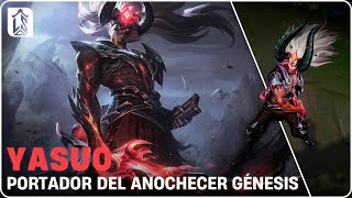 Yasuo Portador del Anochecer Génesis  Prelanzamiento  League of Legends [upl. by Elocen]