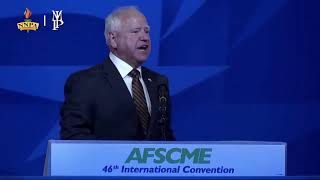 Governor Tim Walz Speaks at AFSCME’s International Convention [upl. by Itoc]