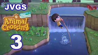 Crossing the River  Animal Crossing New Horizons 3 [upl. by Anaujait]