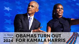 DNC Obamas stress ‘tight’ election race [upl. by Ogdan]