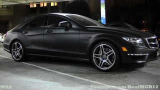 Matte Black Mercedes CLS 63 AMG  Spotted [upl. by Kampmann208]